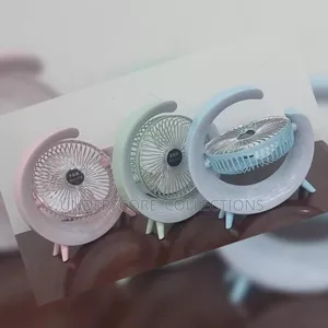 Rechargeable Colourful Desktop Fan Light (5 Colour Modes)