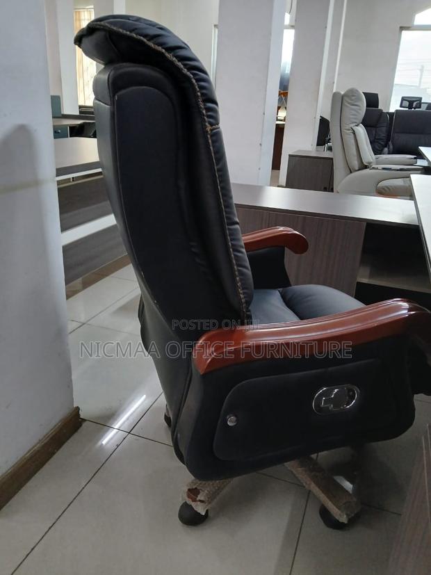 Recliner + Wheels Executive High-Back Leather Chair - thumbnail 2