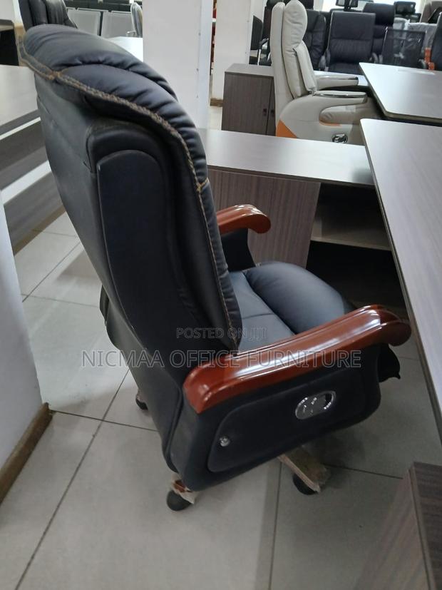 Recliner + Wheels Executive High-Back Leather Chair - thumbnail 3