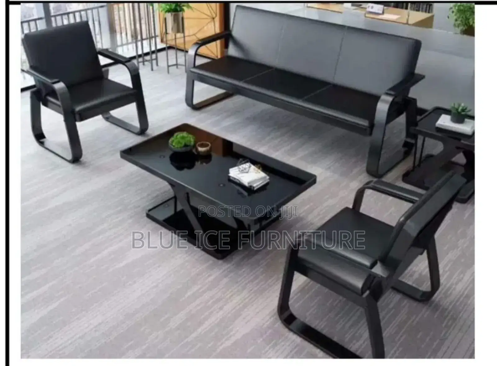 Leather Office Sofa Set