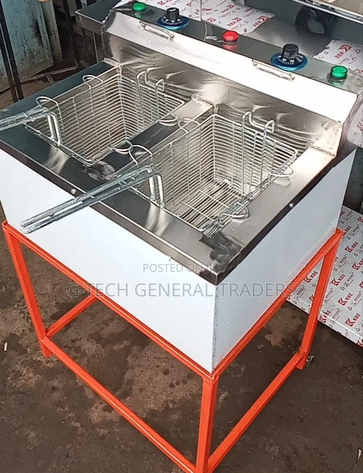 Juakali Double Deep Frying Machine Double Coiled