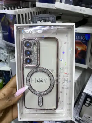 Mom,Osa Magsafe Clear Plated Glitter Case for Samsung Galaxy S25