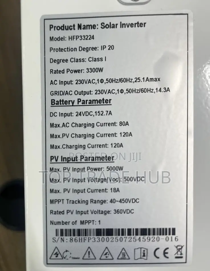 Golden Solar Hybrid Solar Inverter 24v 3.3kva/3300w
