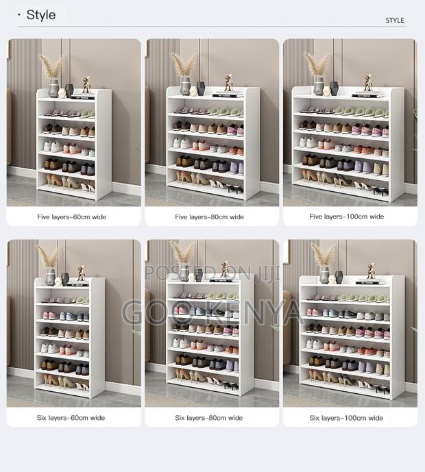 Home Shoe Rack; Wooden Made Multi-Layer Extendable Shoe Rack Organizer - thumbnail 2