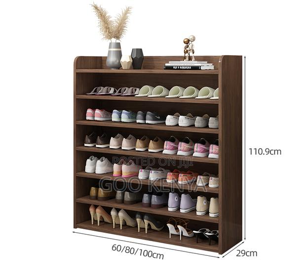 Home Shoe Rack; Wooden Made Multi-Layer Extendable Shoe Rack Organizer - thumbnail 3