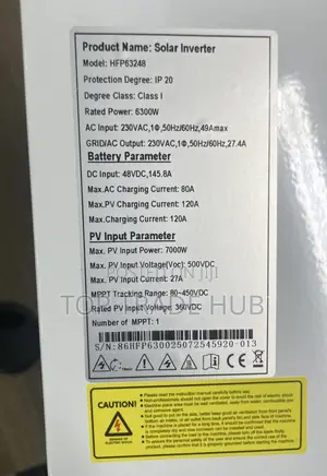 Golden Solar Hybrid Solar Inverter 48vdc 7000w/7kva