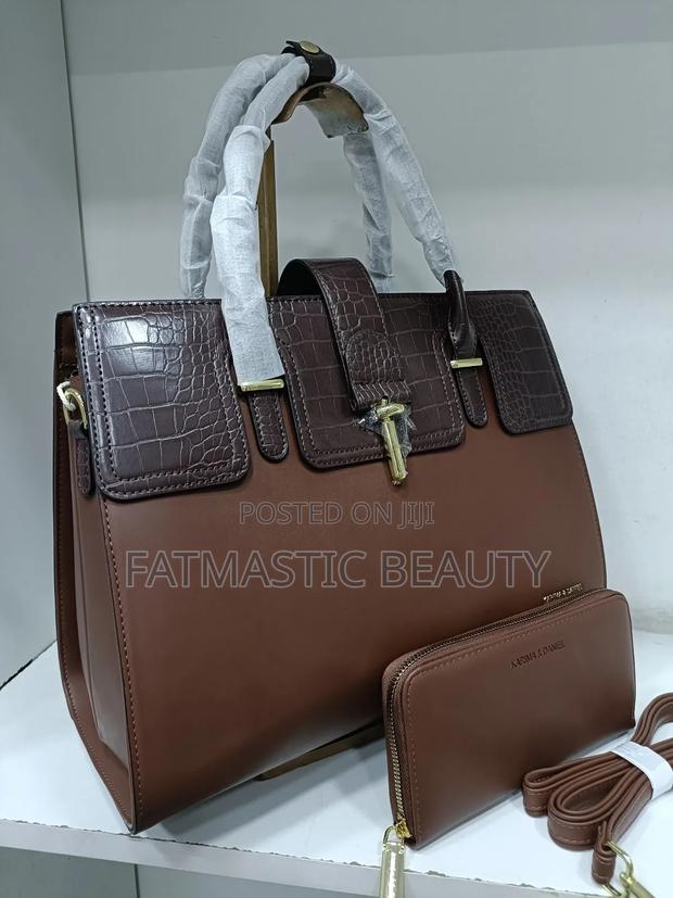 Dark Brown 2 in 1 Handbag - main view