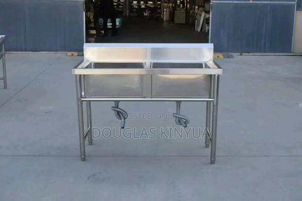 Stainless Steel Double Bowl Washing Sink ( Solid Double Sink)