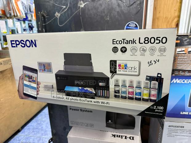 Ecotank L8050,6 Color,Wifi Connectable, PVC Cards Printer and a A4