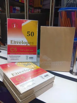 A Packet of 50pcs Peel and Seal Gazelle C5-Brown