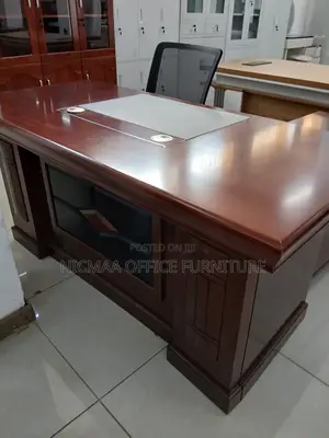 1800mm Red Mahogany Executive Straight Desk