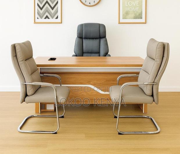 Office Desk : Office Executive Table With Lockable Drawers – 1.6m - thumbnail 6