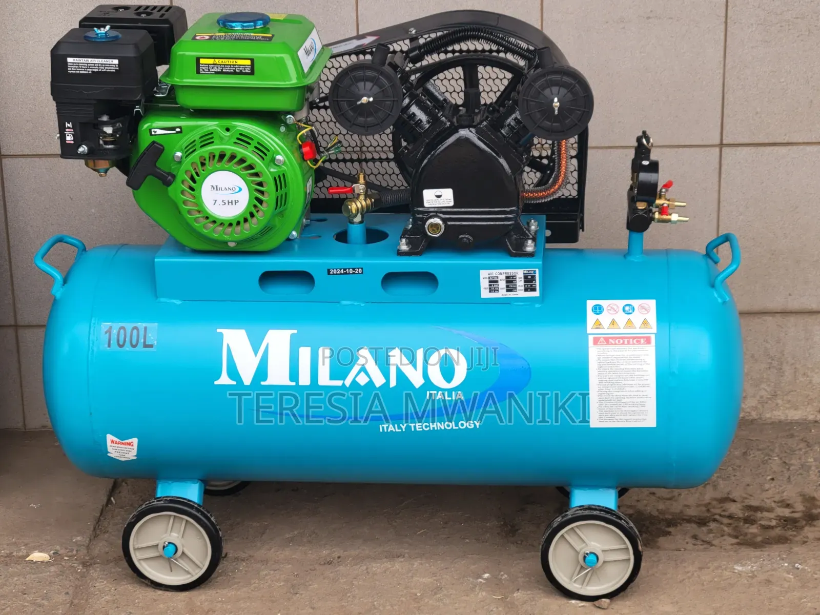 Milano, 100l Air Compressor, Petrol Engine
