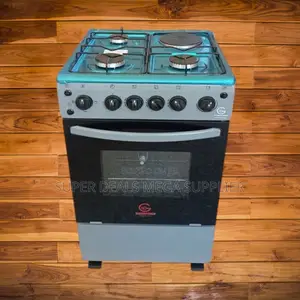 Eurochef Cooker 3 Gas Burners 1 Hot Plate 50x55cm Free Standing