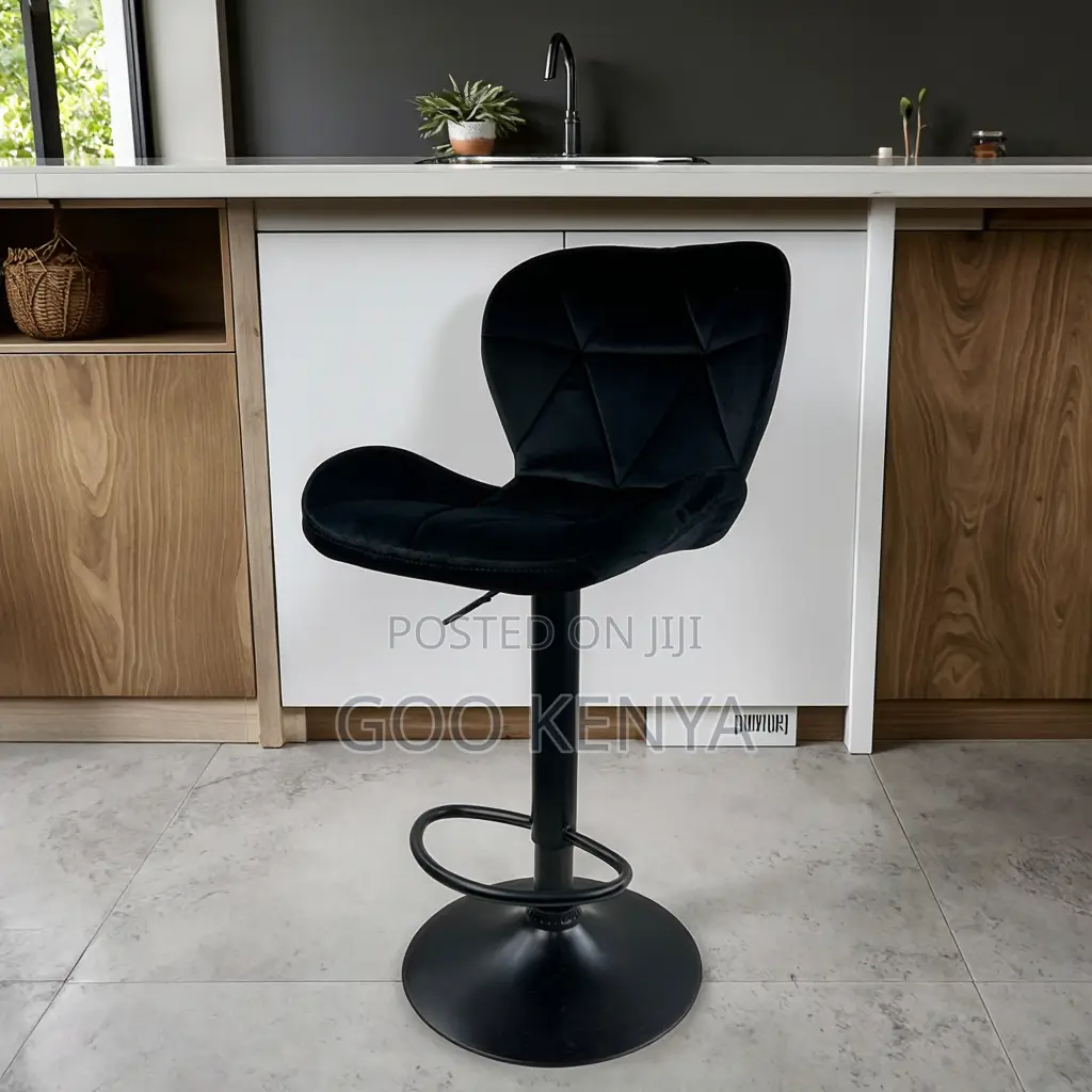 Home Bar Stool; Adjustable Swivel Faux Leather Bar Stool With Backrest