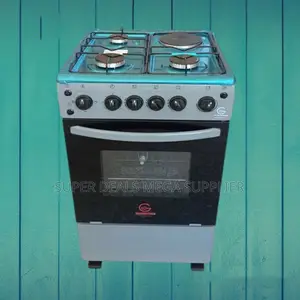 Eurochef Compact Cooker 3 Gas Burner 1 Electric Hot Plate 50x55cm Size
