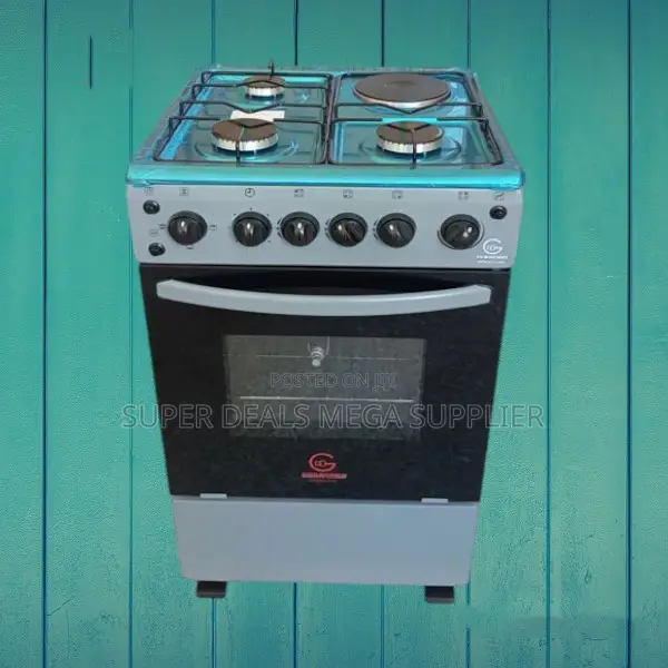 Eurochef Compact Cooker 3 Gas Burner 1 Electric Hot Plate 50x55cm Size