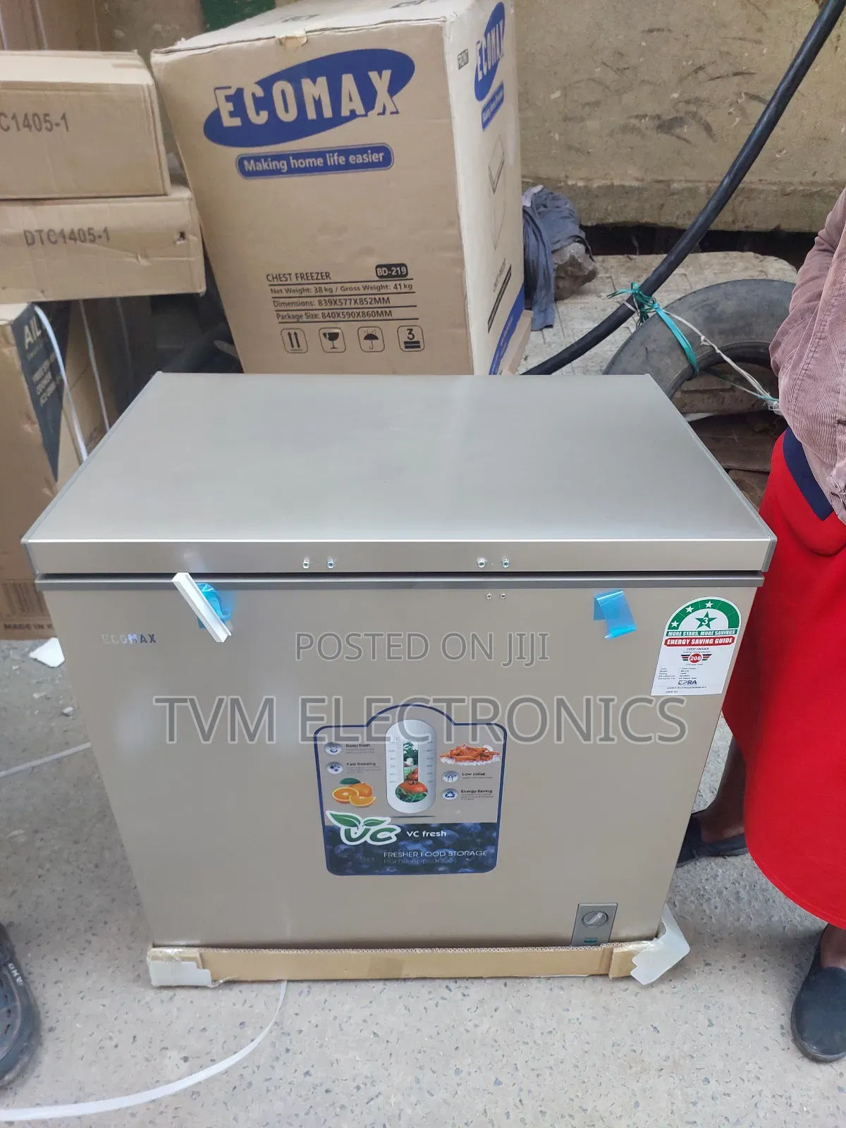 Ecomax 219l Deep Chest Freezer Energy Effecient 3 Star Rated Freezer