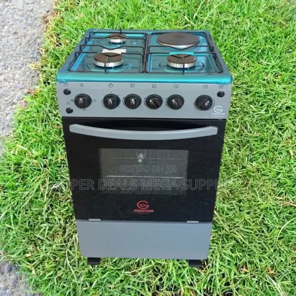 Eurochef 3 Gas 1 Electric Plate Cooker 50x55cm Free Standing Style