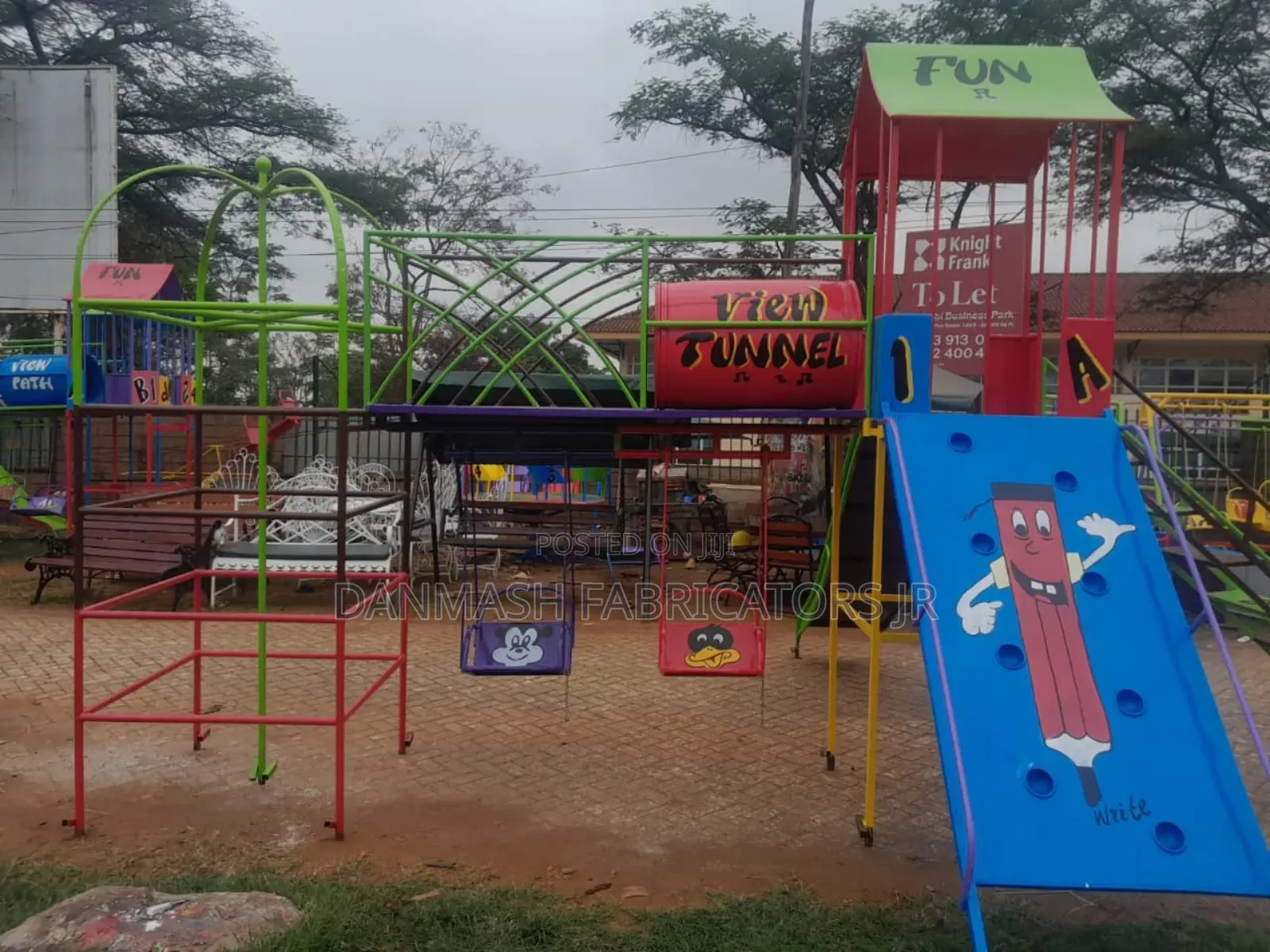 Fun Multi-Activity Playground With Swings Slide