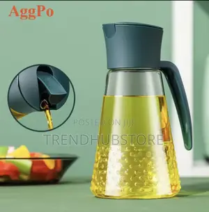 630ml Glass Oil Dispenser Bottle – Auto Flip Lid, Non-Drip