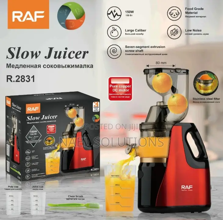 Slow Juicer Raf - 3 Year Warranty