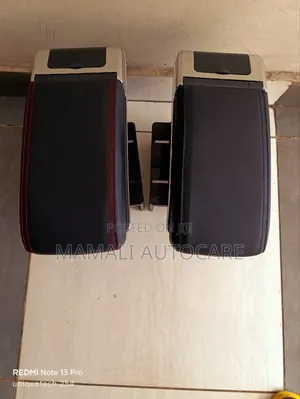 Black/ Stitched Universal Car Armrest Console Box