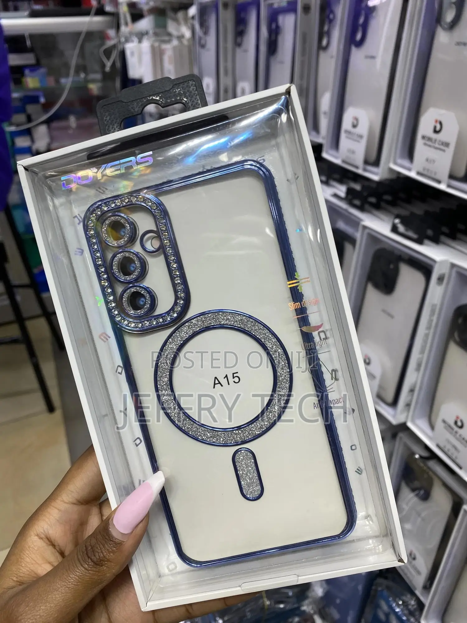 Doowe Samsung Galaxy A15 Magnetic Compatible Glitter Plated Case