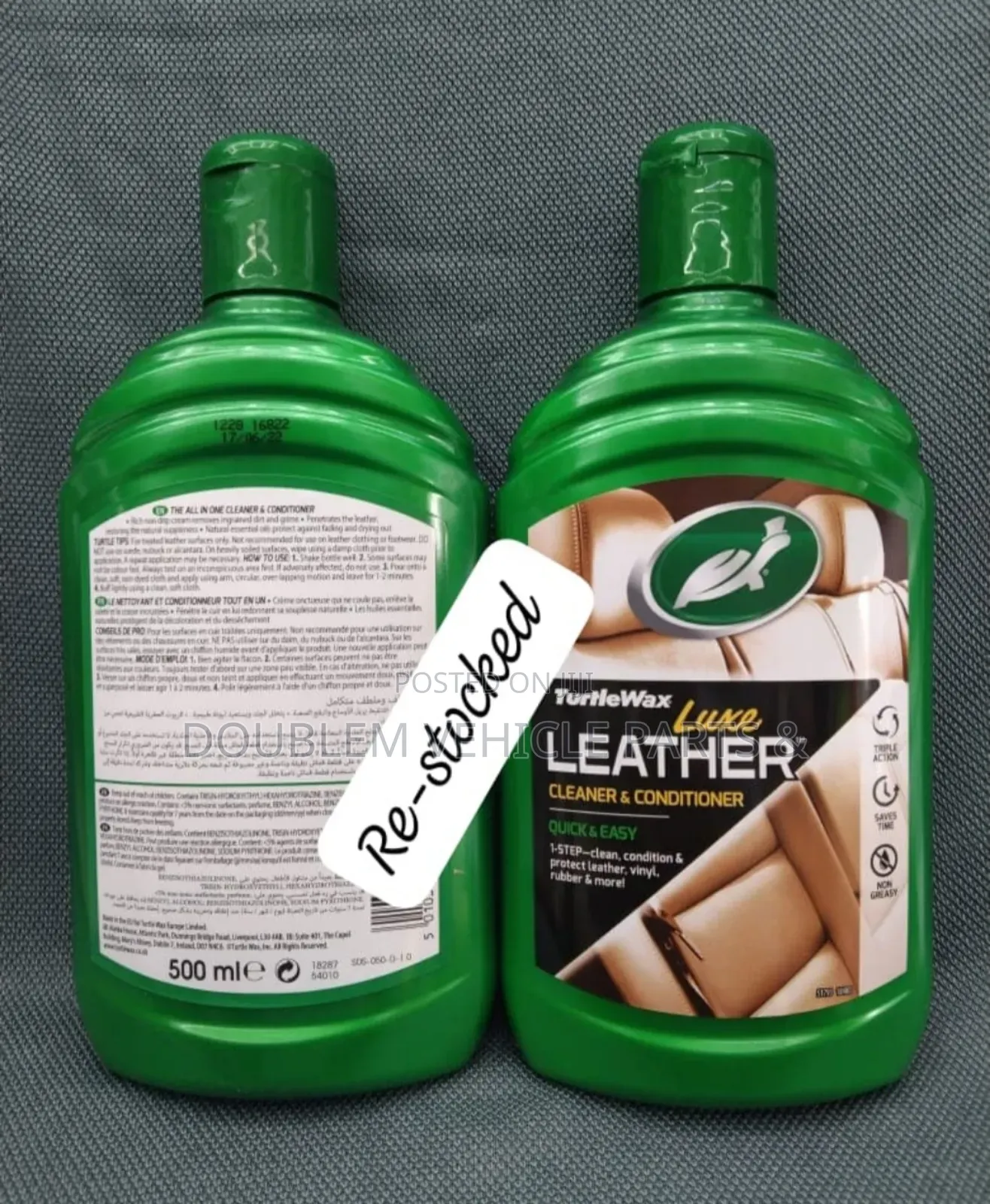 Leather Cleaner Turtle Wax Cleaner Conditions/Shines Rubber/Vinyl