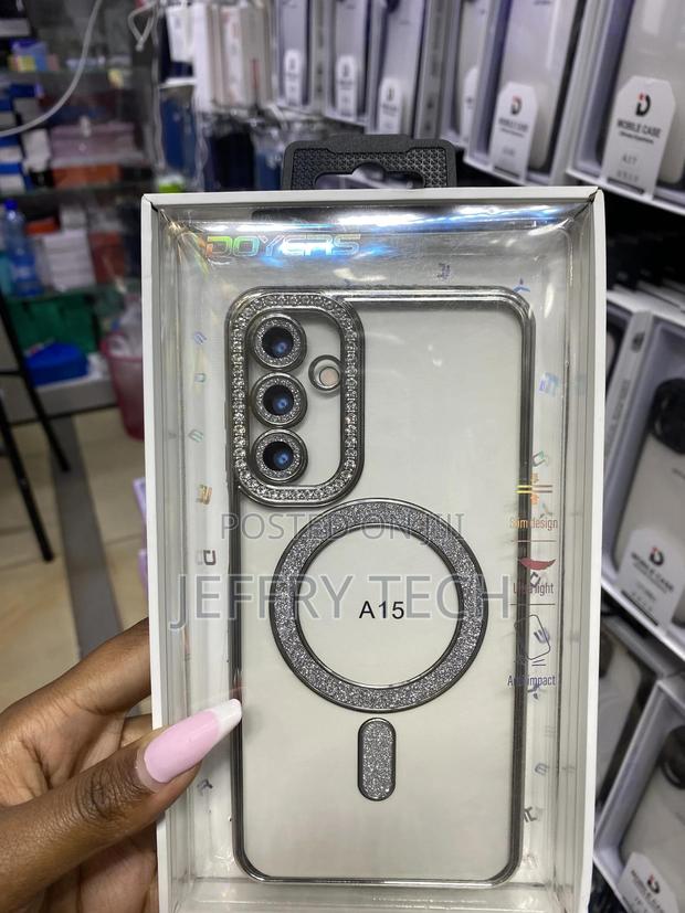 Monger Samsung Galaxy A15 Glitter Plated Case Compatible With Magsafe - main view
