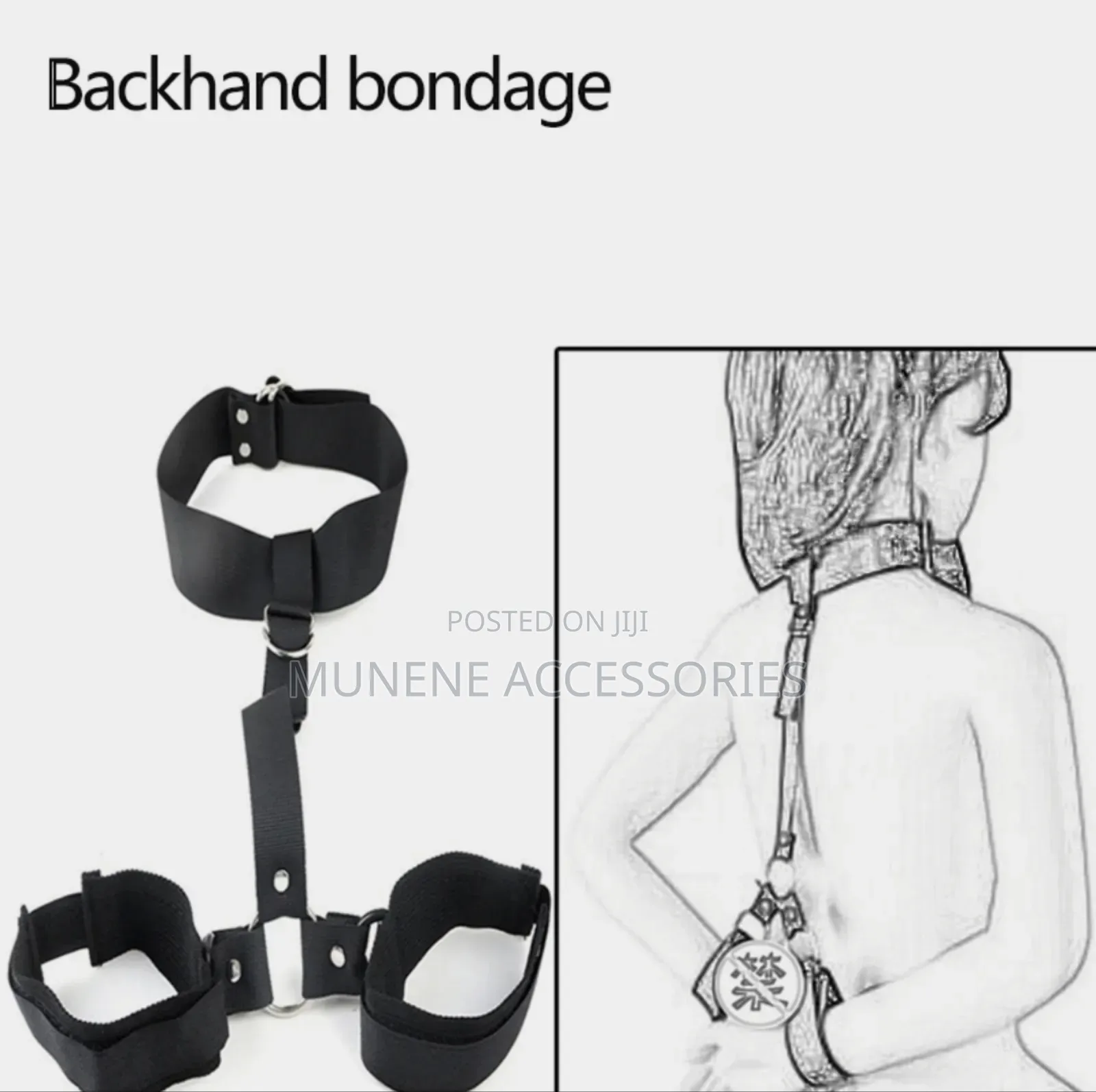 Slave Neck Handcuffs BDSM Bondage Restraints Collar Fetish Sex Gags