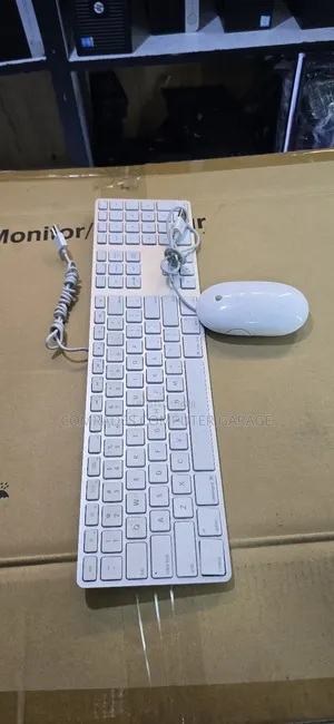Apple Aluminium Keyboard With a Numeric Keypad and Mouse
