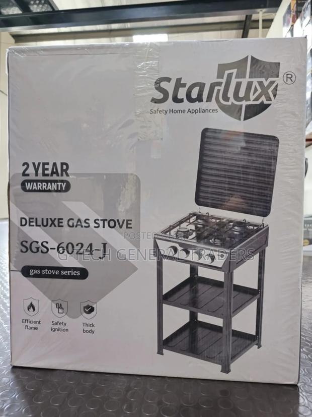 Starlux 4 Burner Cooker With Storage Shelves