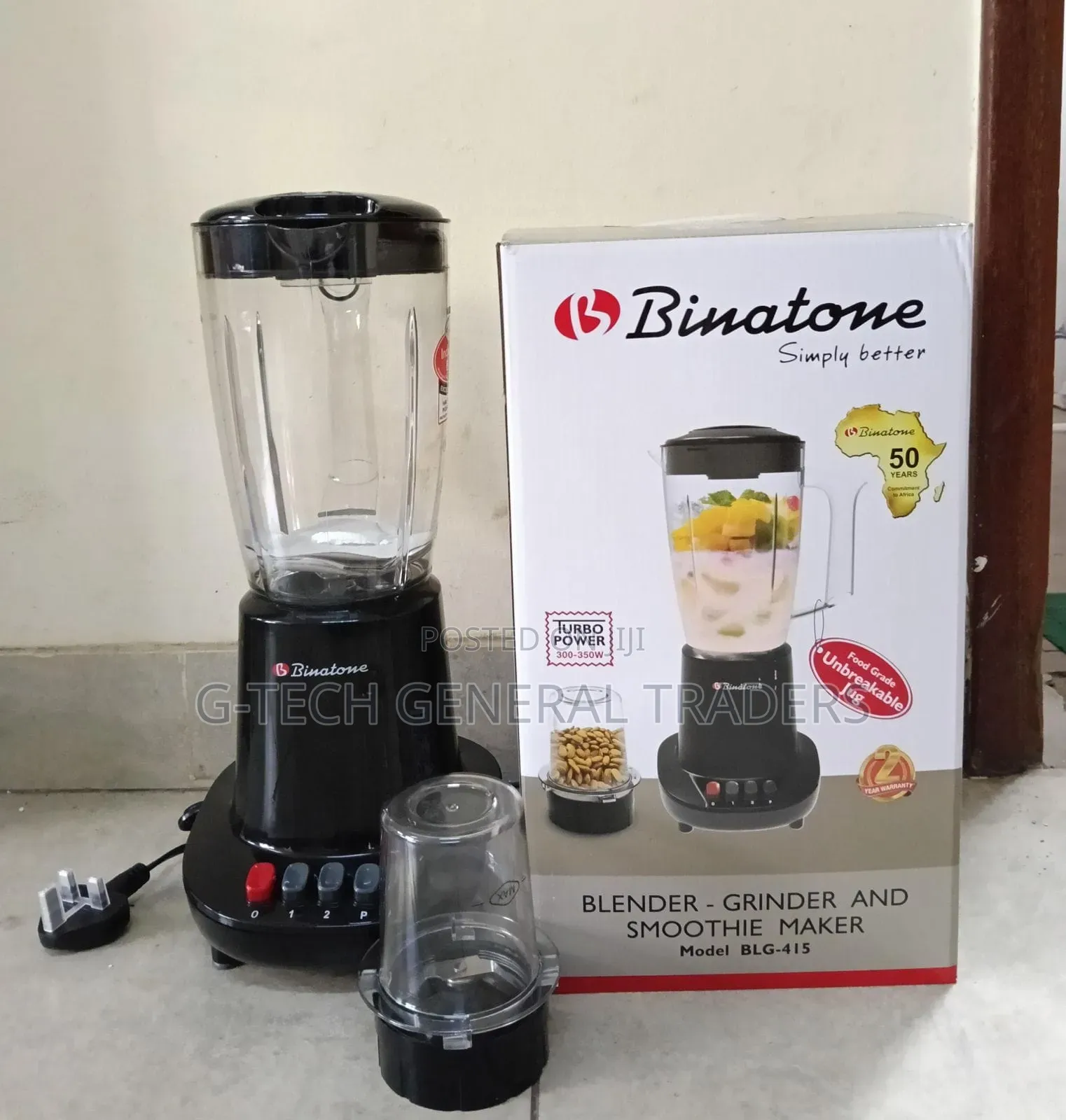 Binatone 2in1 Blender And Grinder 350w Blg-415