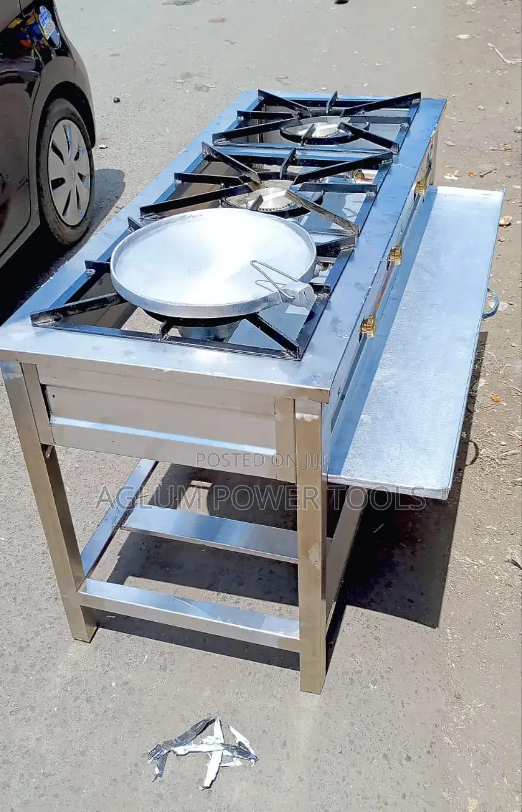 Stainless Steel 3 Burner Comes With High Pressure Regulator