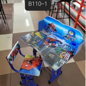 Spider Man Blue Executive Adjustable Kids Study Table Desk