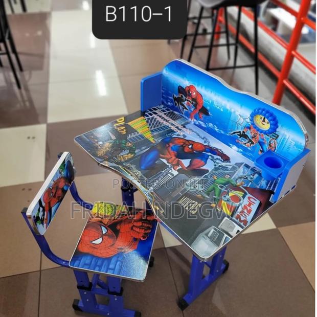 Spider Man Blue Executive Adjustable Kids Study Table Desk - main view