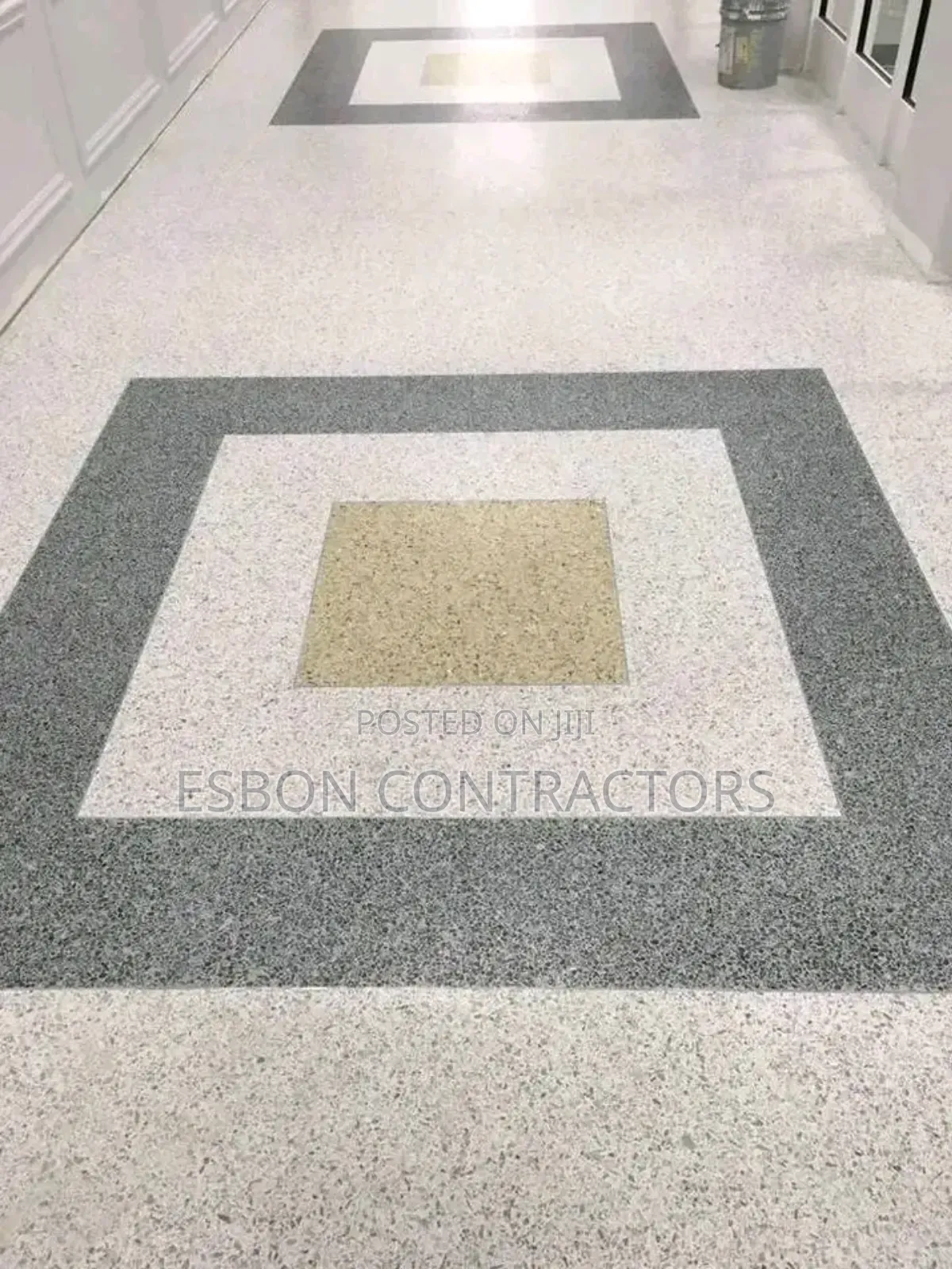 Pure White Cement Terazzo