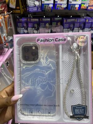 Shess Marble Wrist Strap Chain Phone Case for iPhone 13 Pro Max - thumbnail 2