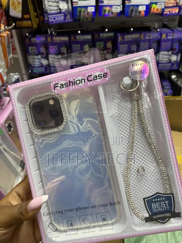 Shess Marble Wrist Strap Chain Phone Case for iPhone 13 Pro Max - thumbnail 3