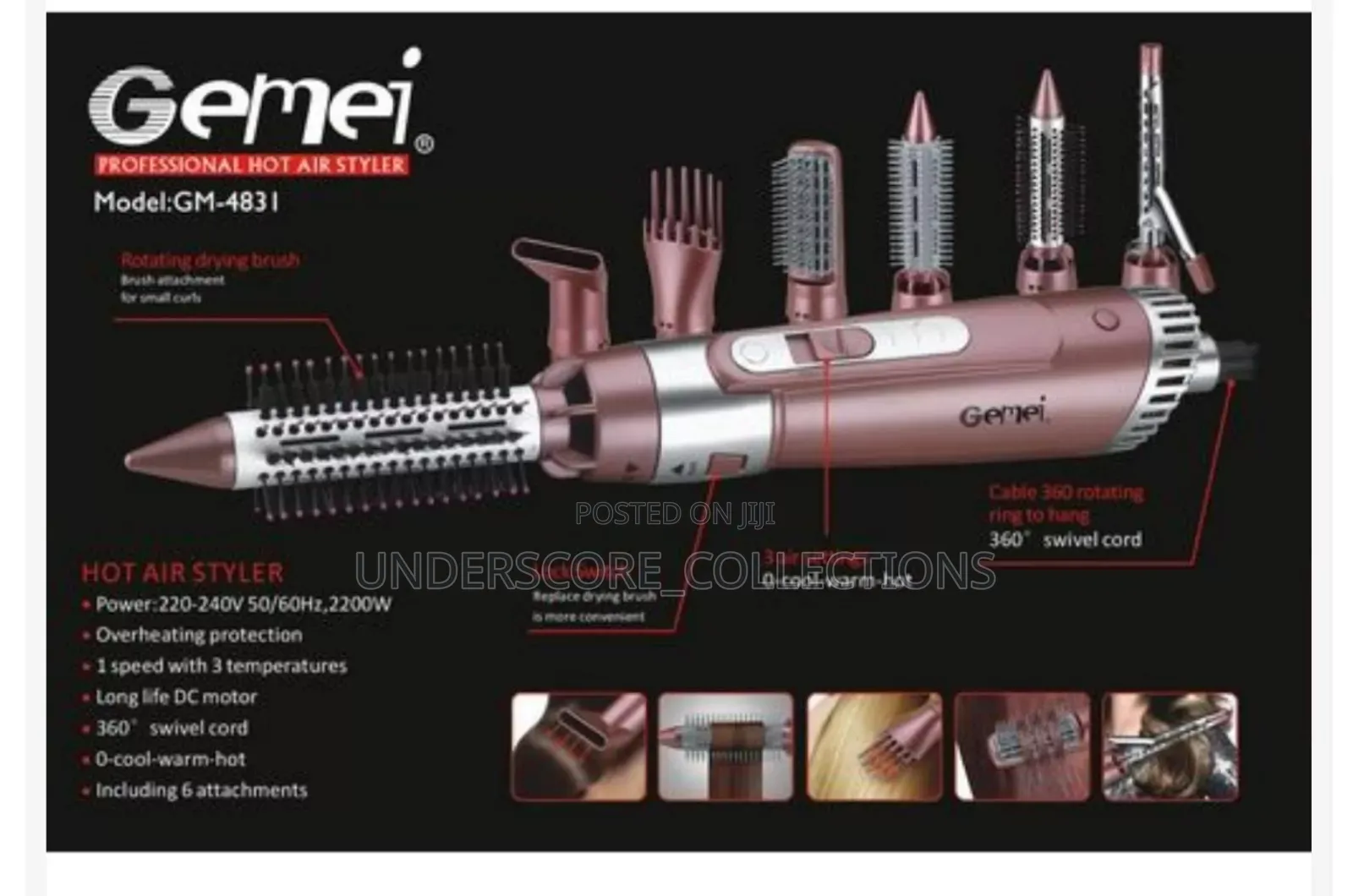7in1 Proffesional Ceramic Hot Air Hair Styler