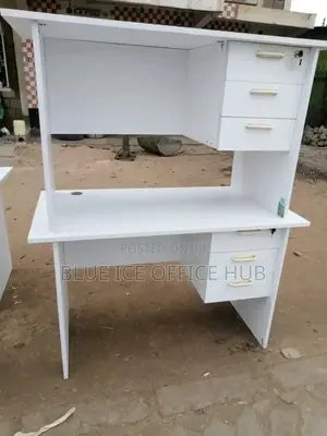 All White Office Desk