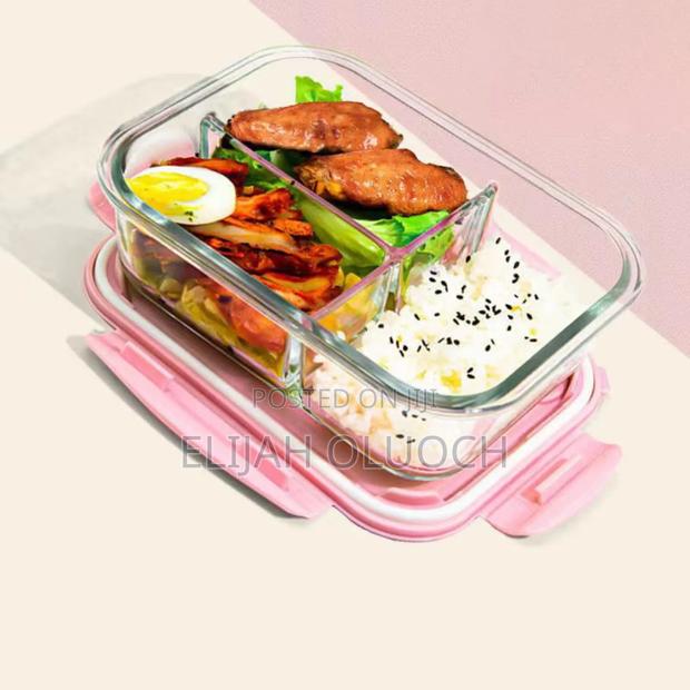 3grid Microwave 1400mls- Safe Borosilicate Glass Lunch Dish