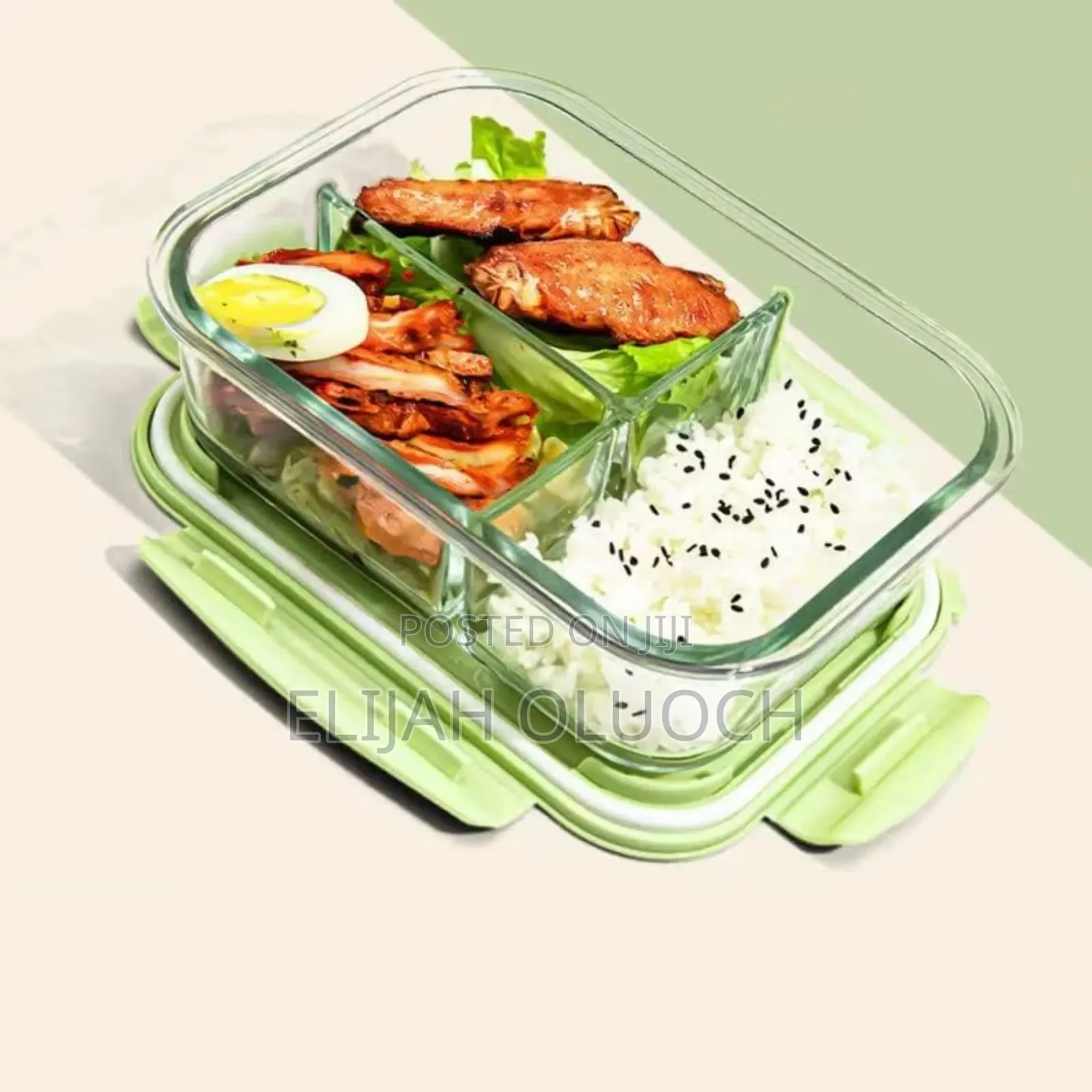 3grid Microwave 1400mls- Safe Borosilicate Glass Lunch Dish