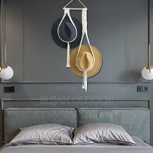 Nordic Style Boho Cotton Hanging Hat Woven Organizer Tapestry