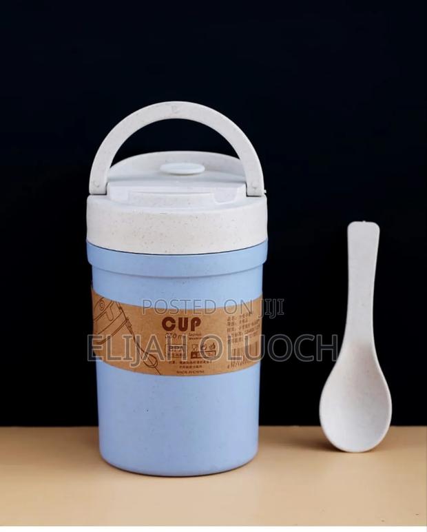 350ml Wheat Straw Soup Cup With Spoon - thumbnail 2