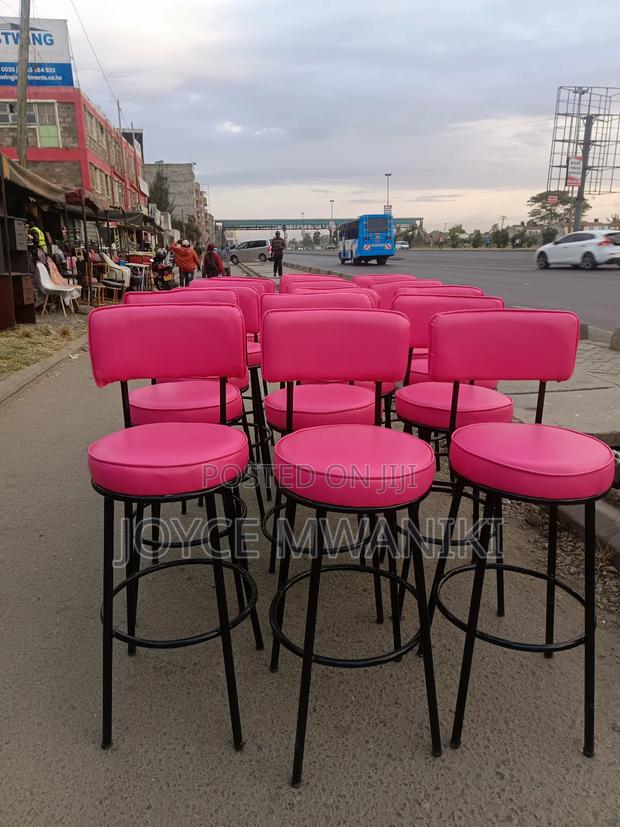 Bar Stools or Counter Stools, Pink and Black 