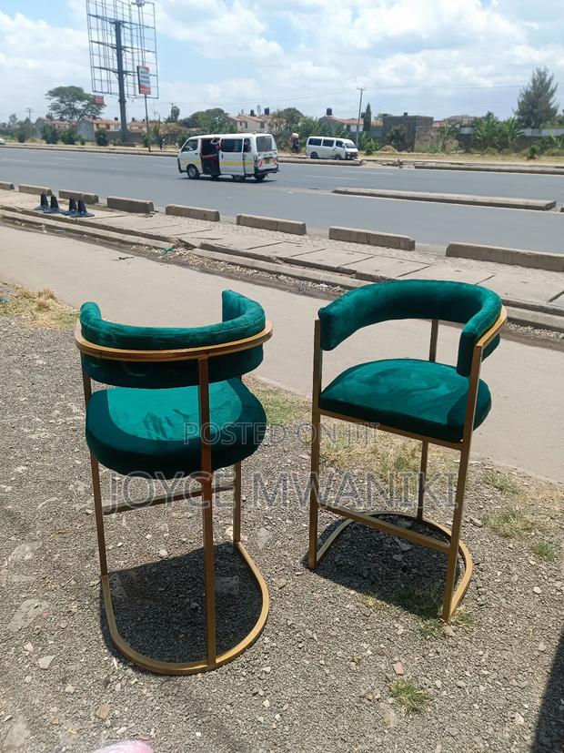 Modern High Stools or Kitchen Stools, Green  - thumbnail 2