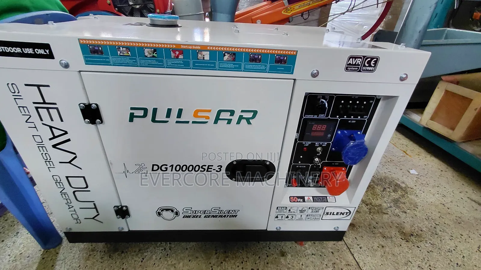 Pulsar Uk Diesel Silent Generator 10kva Single/Three Phase.