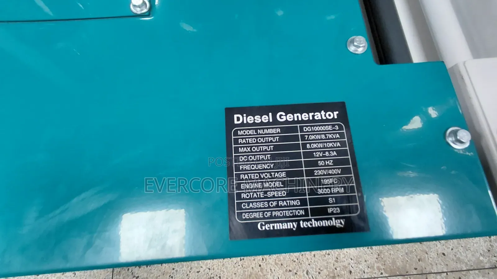 Tavas Heavy Duty Diesel Silent Generator 10kva Commercial.